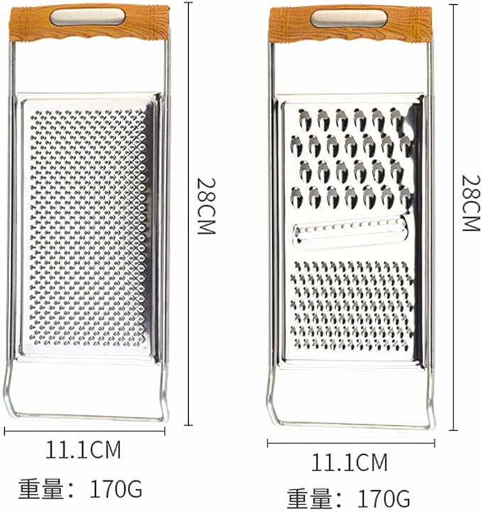 2 Pack Cheese Grater,Stainless Steel Zester Set of 2, Kitchen Flat Handheld Grater For Cheese, Chocolate, Spices, And Potato, Zucchini, Carrot, Apple (B style color)