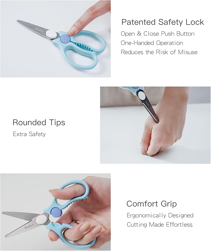 Simba Premium Portable Safety Food Scissors (Blue)
