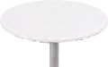 Yourtablecloth Heavy Duty Vinyl Round Fitted Tablecloth (Table Cover) with Flannel Backing Vibrant Colors Elasticized Tablecloth Great for Indoor and Outdoor Dining and Playing Cards 54” White