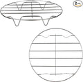TamBee 9 Inch Round Cooling Racks for Cooking and Baking 304 Stainless Steel Cooling Racks Baking and Cooling Steaming Rack w Stand Cookware for Air Fryer Pressure Cooker Canning