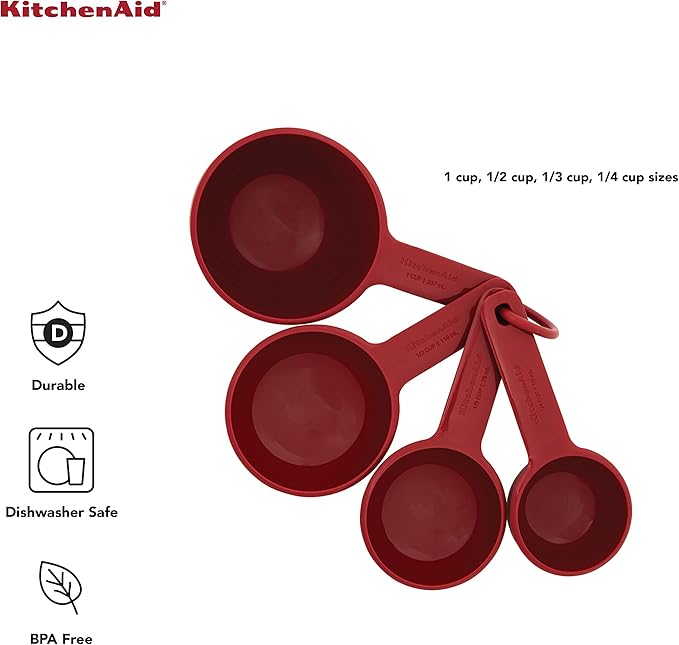 KitchenAid Universal Measuring Cup Set, 4-Piece, Empire Red