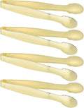MSY BIGSUNNY 4 Inch Sugar Cube Tongs, Stainless Steel Mini Appetizer Tongs, Small Serving Tongs Tiny Food Clips for Tea Party, Coffee, Bar, Desserts - Set of 4 (Gold)