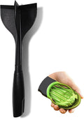 QPQ Good Grips Scoop And Avocado Masher Tool, Guacamole Masher- Slicing & Smashing, Ergonomic Non-Slip Handle, Perfect for Guacamole, Soft Fruits & Vegetables (Black)（Gift 3-in-1 Avocado Slicer）