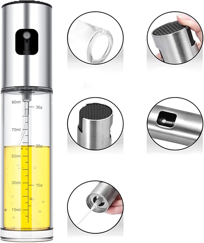 Oil Sprayer for Cooking,100ml Olive Oil Spritzer,Oil Sprayer for Air Fryer, Salad,BBQ,Roasting