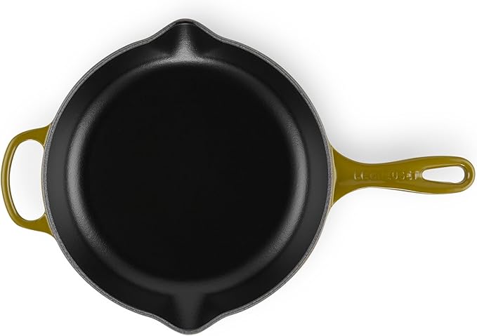 Le Creuset Enameled Cast Iron Signature Round Skillet, 10.25”, Olive