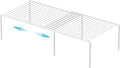 iPEGTOP Expandable Freezer Cabinet Storage Shelf, 2 Pieces Rustproof Spice Rack, Adjustable Kitchen Organizer Counter Fridge Pantry Shelf Space Saver (White)