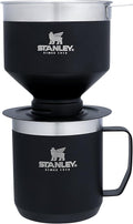 STANLEY Perfect Brew Pour Over Set | 12 oz Camp Mug with Lid Included | Drip Coffee Maker with Reusable Filter | Insulated Stainless Steel | BPA-Free | Matte Black