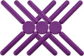 3/Pack Foldable Trivets Silicone, FENGCHEN Folding Trivets, Non-Slip Collapsible Cross Compact Design Expandable Silicone Pot Holder,Violet
