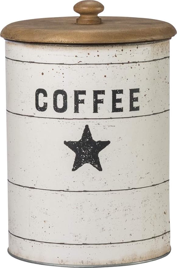 Primitives by Kathy 39060 Farmhouse Tin Canisters, Sugar/Coffee/Flour