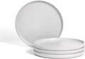 Stone Lain Haven Modern Stoneware 4 Piece Dinner Plates Sets, Dish Set for 4, Reactive Glaze Grey