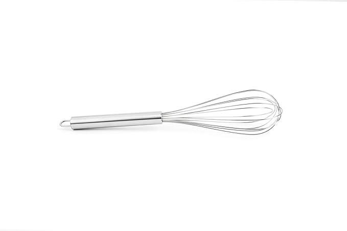 Fox Run 5825 Stainless Steel with Solid Handle Whisk, 12-Inch, Silver