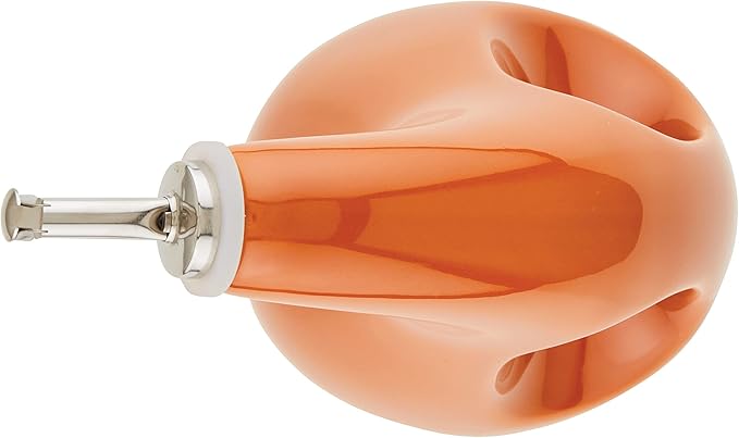 Rachael Ray 48466 Ceramic EVOO Oil and Vinegar Dispensing Bottle with Spout, 24 Ounce - Pumpkin Orange
