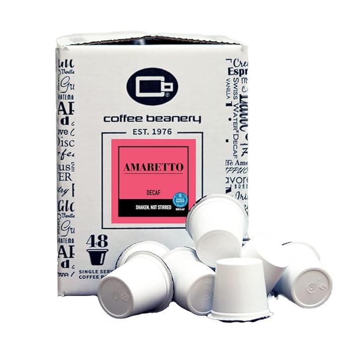 Amaretto Decaf Coffee Pods by Coffee Beanery | 192ct Bulk Medium Roast Arbica Coffee