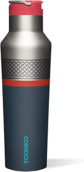 Corkcicle Marvel Sport Canteen - Triple-Insulated Stainless Steel Water Bottle - Straw Cap & Folding Metal Handle - Summer Drinkware Gift - Keeps Drinks Ice Cold - Thor - 20 oz