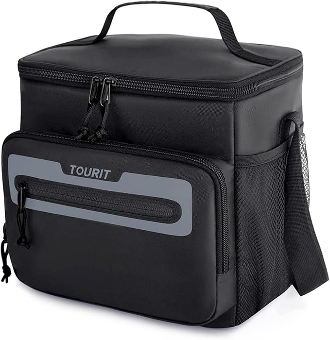 TOURIT Large Lunch Bag 14L Insulated Lunch Box Lunch Cooler for Men Women Work, Black