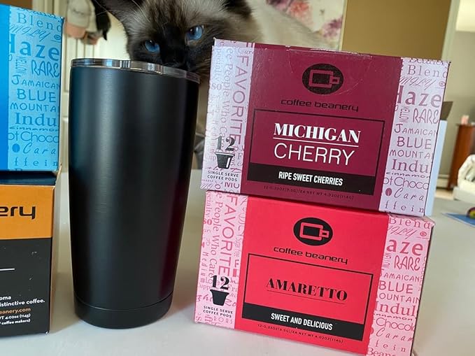Michigan Cherry Coffee Pods by Coffee Beanery | 48ct Bulk Medium Roast Arbica Coffee