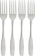 Oneida Paul Revere Fine Flatware Dinner Forks, Set of 4 , 18/10 Stainless Steel, Silverware Set, Dishwasher Safe