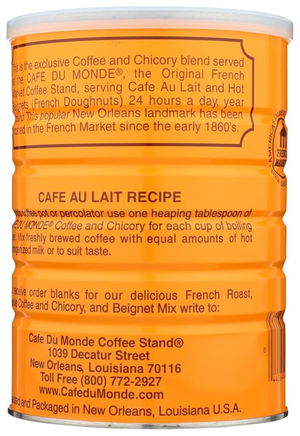 Half a Dozen Cans (6 Cans) of Coffee Du Monde - 15 oz. cans