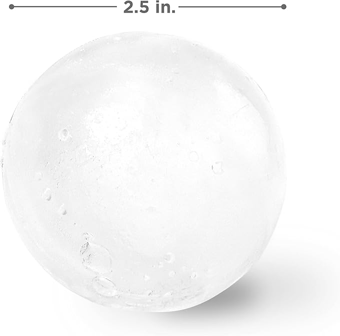 Zoku Set of 2 Silicone Ice Sphere Molds, Stackable 2.5-Inch Ice Ball Maker, Keep Drinks Colder Longer with Less Dilution, Leak-free, Easy-Release, Red