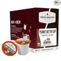 Fresh Roasted Coffee, Peanut Butter Cup, Flavored Coffee Pods, K-Cup Compatible, 24 Count