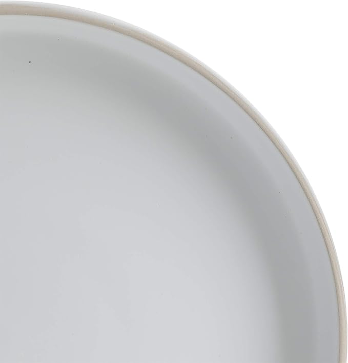 Gibson Home Zuma 16 Piece Round Kitchen Dinnerware Set, Dishes, Plates, Bowls, Mugs, Service for 4, Matte Stoneware, White