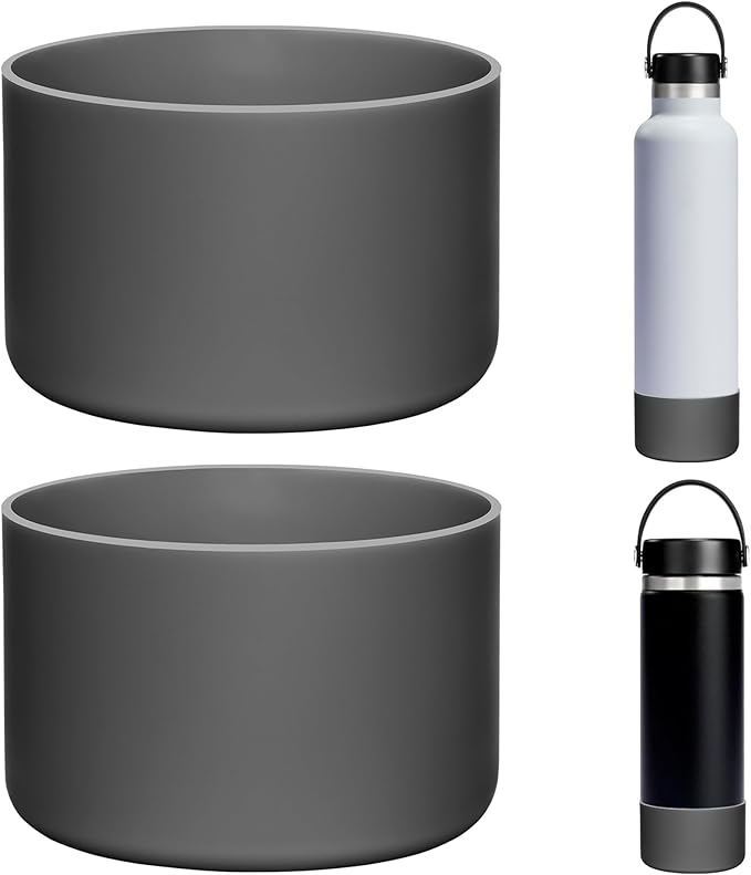 2 Pack Silicone Boot | Compatible with Hydro Flask, Owala, Yeti, Stanley & More | Fits 2.75-2.85" Bottom Bottles/Tumblers (12-40oz) | Anti-Slip | BPA-Free | Scratch & Noise Resistant