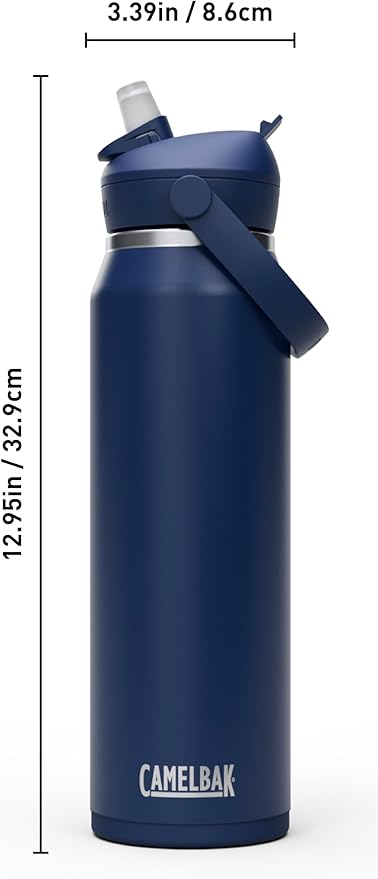 CamelBak Thrive Flip Straw Insulated Stainless Steel Water Bottle Navy, 32oz