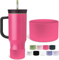Jmoe USA Silicone Sleeve for Owala 40oz Tumbler | Fits Handle Tumbler Only | Anti-Slip Boot | Protects Against Dents & Scratches | Protector for Bottom of Cup | BPA Free (Watermelon Breeze)