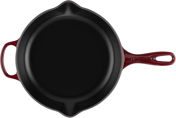 Le Creuset Enameled Cast Iron Signature Iron Handle Skillet, 10.25", Rhone