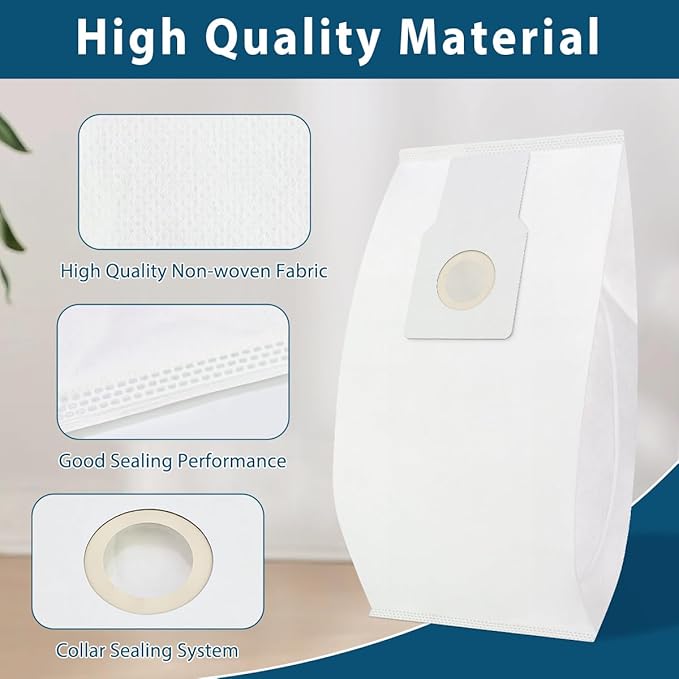 8 Pack 53294 Style O HEPA Cloth Vacuum Bags Replacement Compatible with Kenmore Upright Vacuum Cleaner 53293 50690 31140 31150 BU1005 BU1018, Compare to Part 20-53294 20-50690