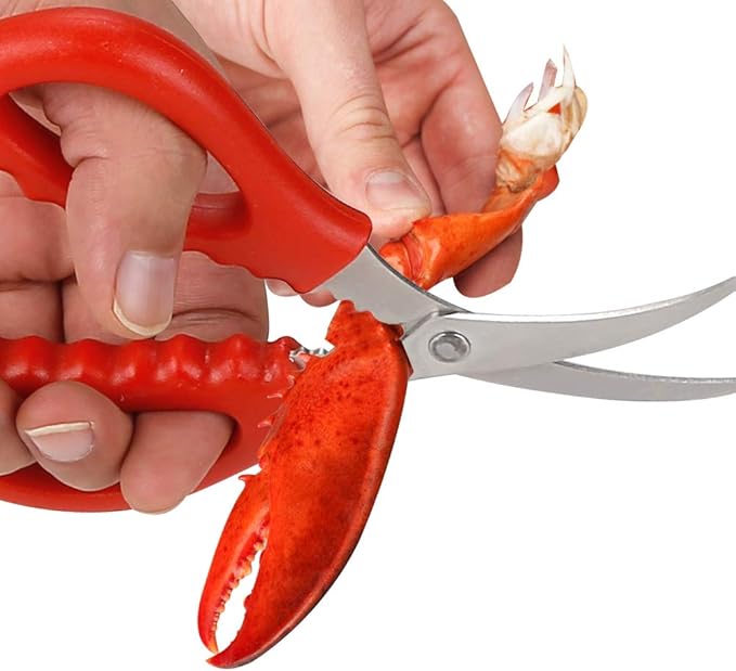 Calary 8Pcs Seafood Scissors Crab Scissors Seafood Shears Multifunctional Crab Leg Crackers and Tools
