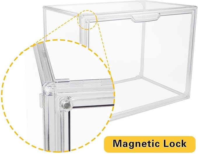 Clear Stackable Plastic Storage Bins with Lid (Clear-XL-1 Pack)