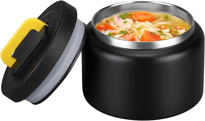 MAISON HUIS 8oz Soup Thermo Wide Mouth Vacuum Insulated Thermo Food Jar, Leak Proof Stainless Steel Thermo for Hot&Cold Food Kids Food Lunch Soup Container for School Travel