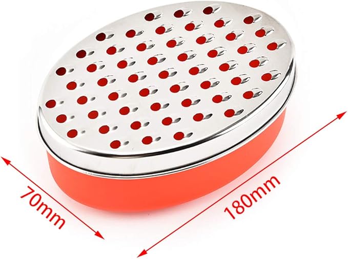 Stainless Steel Cheese Grater with Airtight Food Storage Container & Lid - Multi-Purpose Kitchen Tool for Grating Cheese, Vegetables, Ginger, and Citrus Fruits - Ideal for Home & Picnic Use