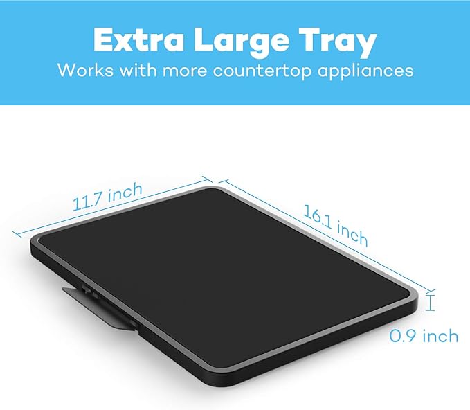 SICHEER Appliance Sliding Tray Extra Large Rolling Tray Accessories Compatible with Ninja Foodi, Instant Pot, Air Fryer, Coffee Maker, Stand Mixer and Blender, Roll Under Cabinet Over Countertop