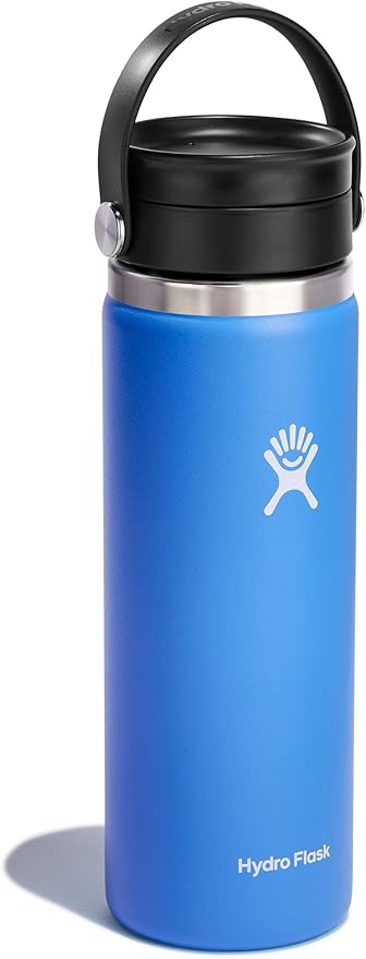 Hydro Flask Flex Sip Coffee Tumbler – Insulated Stainless Steel, Non Spill, Leak Proof Travel Coffee Cup 20 Oz Cascade Blue