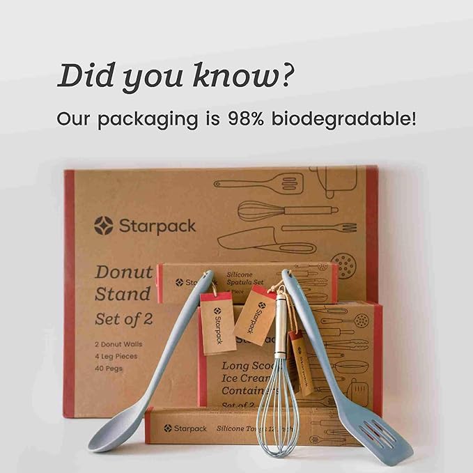 Starpack 'Get a Grip' Silicone Kitchen Tongs for Cooking 9 Inch - BBQ Silicone Tongs for Grill Heat Resistant to 600°F - Stainless Steel Utensils with Non Stick Rubber Tips for Serving Food
