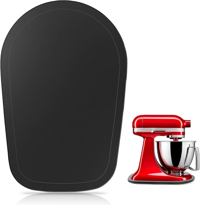 Bamboo Mixer Slider Mat for Kitchen Aid Artisan Mini 3.5 Quart Tilt-Head Stand Mixer,Black