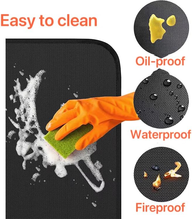 65 x 36 inch Under Grill Mats for Outdoor Grill, Double-Sided Fireproof Grill Pad, Waterproof Oil-Proof Grill Floor Pads Fire Pit Mat, Grill Pads for Outdoor Grill Cooking