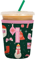 Sok It JavaSok Iced Coffee & Cold Soda Insulated Neoprene Cup Sleeve (Tis the Season, Small: 16-20oz)
