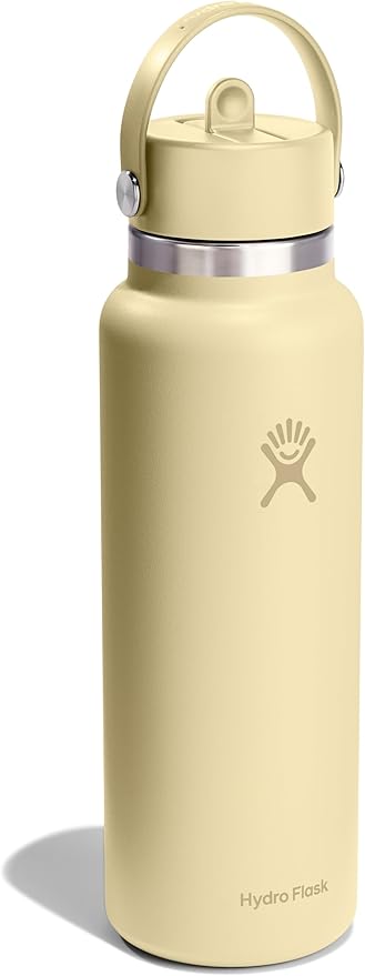 Hydro Flask 40 Oz Wide Mouth Flex Straw Cap Starlight
