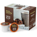 Door County Coffee Turtles in a Cup Flavored Ground - 10 Count Single Serve Cups - Medium Roast - 100% Specialty Arabica - Flavored Gourmet - Caramel and Toasted Pecan