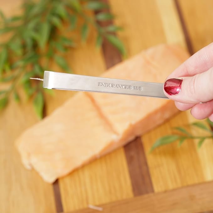 RSVP International Endurance Collection Seafood Tool, Fish Bone Remover, Stainless Steel