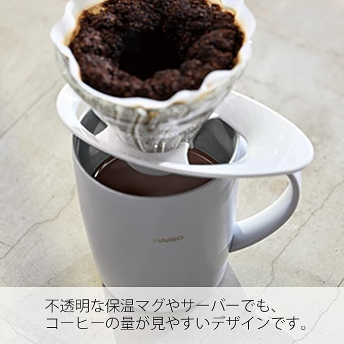 HARIO VDGR-02-B V60 Heat-resistant Glass Transmission Dripper 02, For 1-4 Cups, Black, Made in Japan