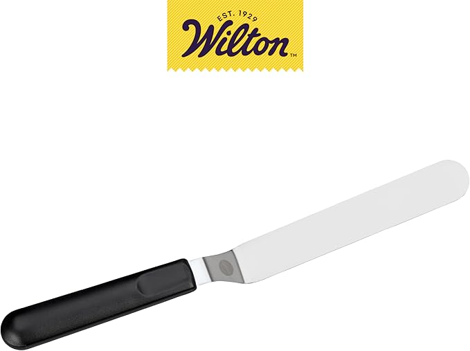 Wilton 13 Inch Angled Frosting Spatula, Stainless Steel With an Ergonomic Handle