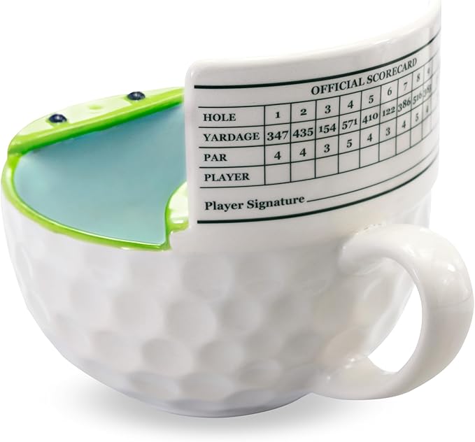 MAX'IS Creations The Golf Mug With A Green, Funny Golf Gifts for Men Women Unique Christmas Gifts for Men Golfers Gift for Dad, Novelty Ceramic Coffee Mug, 16oz