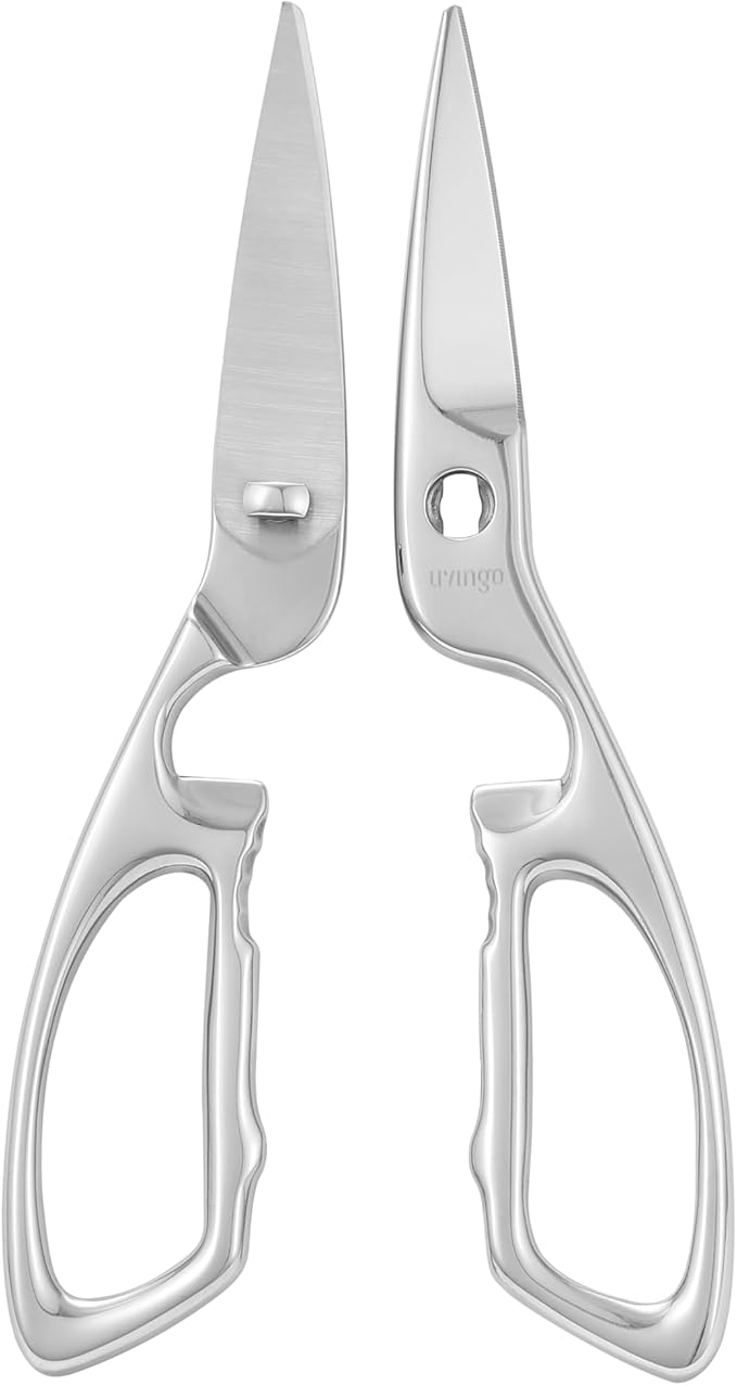LIVINGO Heavy Duty Kitchen Scissors - Multi-function Dishwasher Safe Stainless Steel Forged Come Apart Utility Shears All Purpose for Cutting Food, Meat, Poultry, Vegetable, Nutcracker