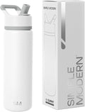 Simple Modern Water Bottle with Straw Lid Vacuum Insulated Stainless Steel | Reusable Leak Proof BPA-Free Flask for Gym, Travel, Sports | Summit Collection | 22oz, Winter White Mix