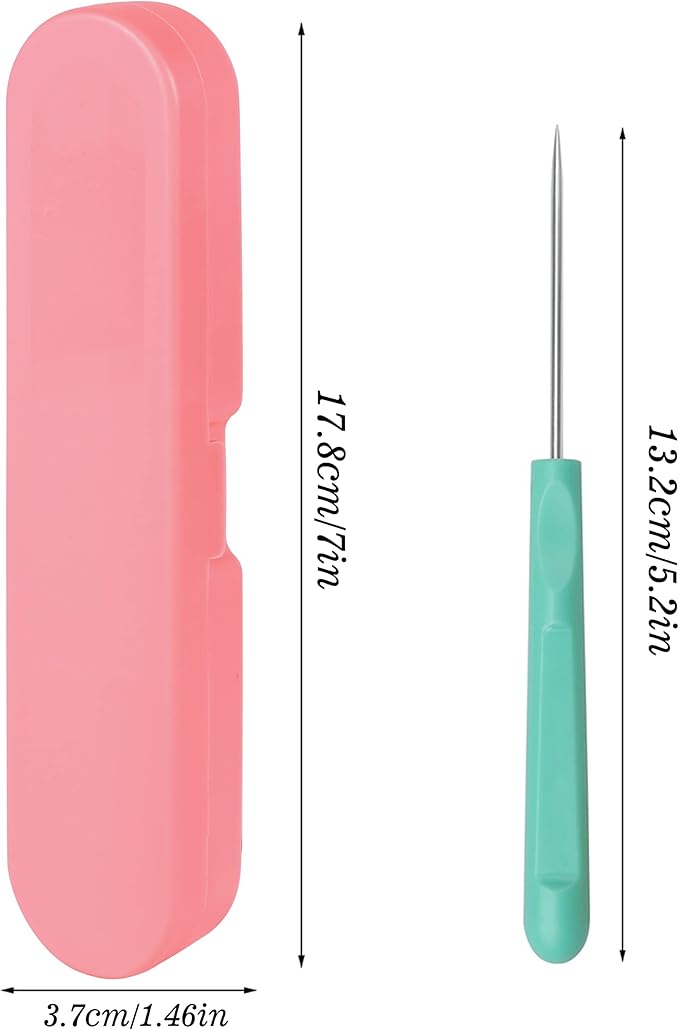 4Pcs 5.2 Inches Sugar Stir Needle, Cookie Scribe Needles Cake Decorating Needle Tool Cookie Decoration Supplies for Baking Lovers（Pink)