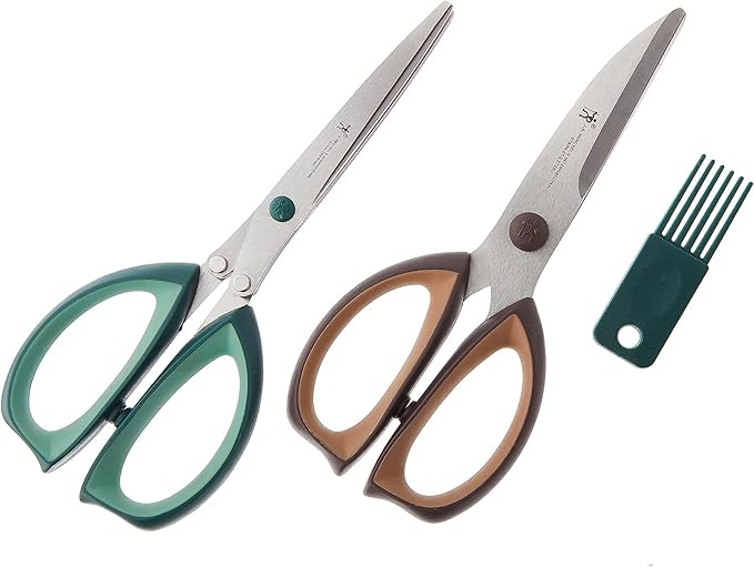 Henckels Kitchen Shears for Herbs, 2-pc, Dishwasher Safe, Heavy Duty, Stainless Steel, Take A Part Shears